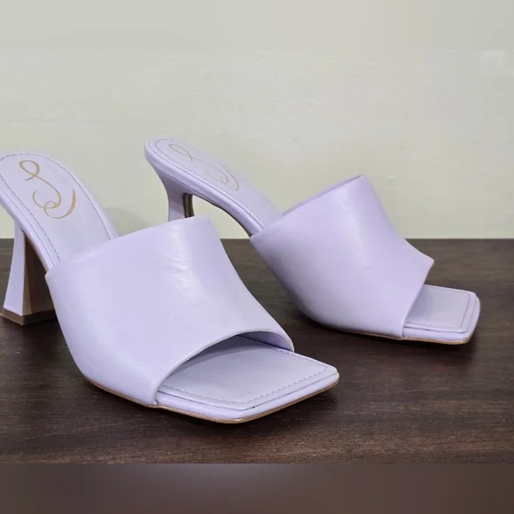 🤩Host Pick❤️Sam Edelman Carmen Leather Slip-on Heels Women's Size 8M - Picture 3 of 13